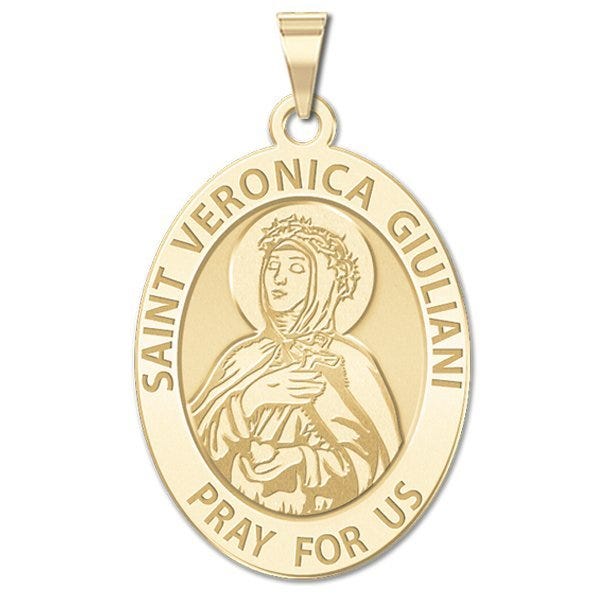 Saint Veronica Giuliani OVAL Religious Medal