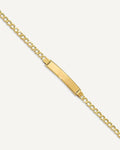 Custom Engraved 14k Gold Women's Curb Link ID Bracelet