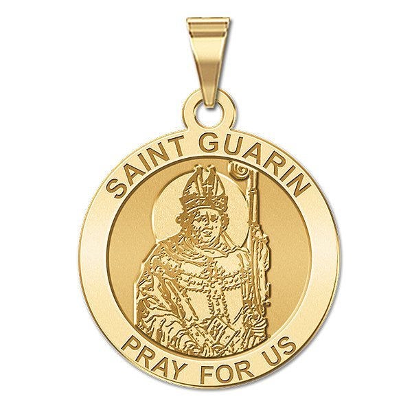 Saint Guarin Round Religious Medal "EXCLUSIVE"