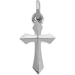 14K White Gold CROSS PENDANT