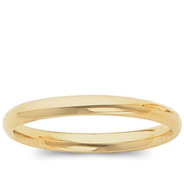 14k Yellow Gold 3mm Comfort-Fit Light-Weight Wedding Band