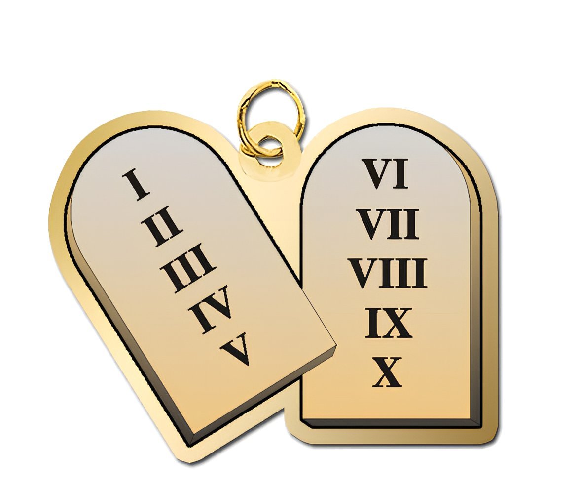 Ten Commandments Charm
