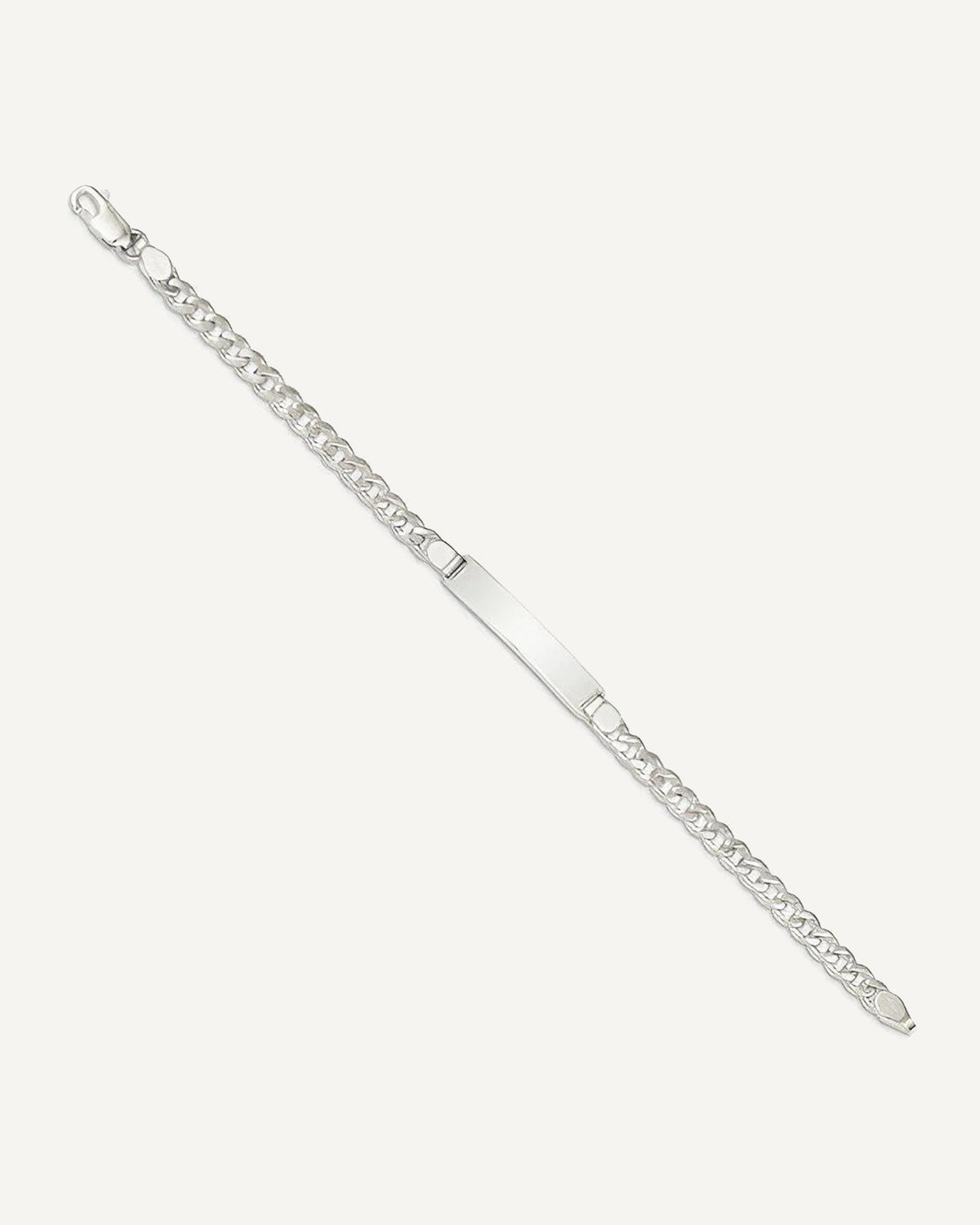 Custom Engraved Sterling Silver Women's Curb Link ID Bracelet