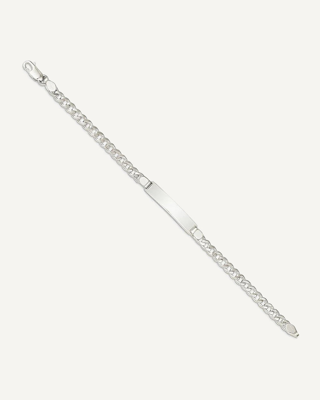 Custom Engraved Sterling Silver Women's Curb Link ID Bracelet