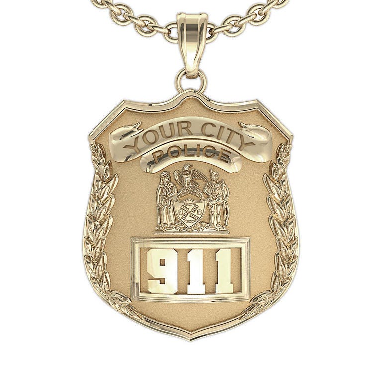 Personalized Police Badge with Your Number & Department
