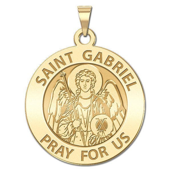 Saint Gabriel Round Religious Medal