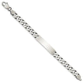 Custom Engraved Sterling Silver Men's Antiqued Curb Link ID Bracelet