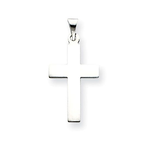 14k White Gold Cross Pendant