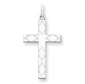Sterling Silver Laser Designed Cross Pendant