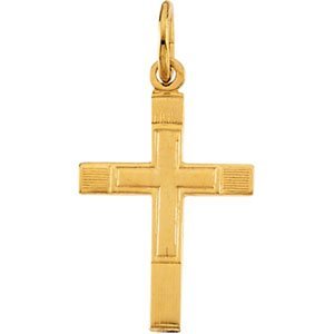 14K Yellow Gold CHILD'S CROSS PENDANT