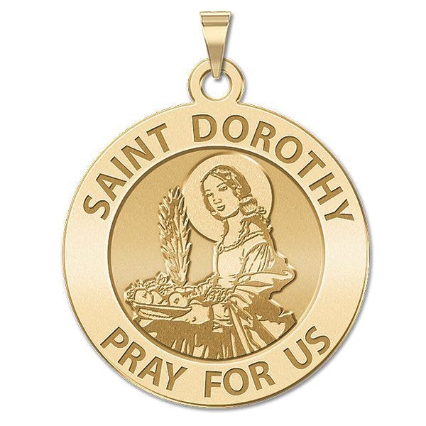 Saint Dorothy Round Religious Medal
