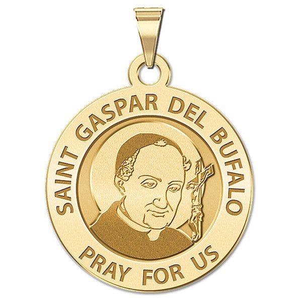 Saint Gaspar del Bufalo Round Religious Medal - "EXCLUSIVE"