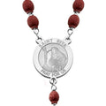 Sterling Silver Saint Rita Rosary Beads