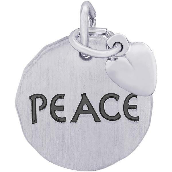 Peace Tag W/Heart Engravable