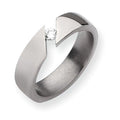 Titanium 6mm Diamond Polished Wedding Band