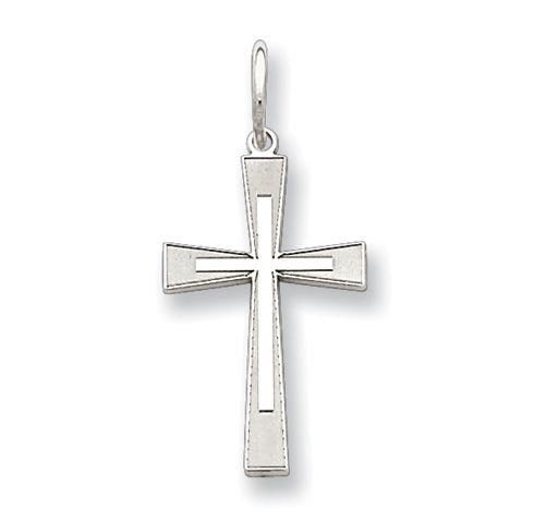 Sterling Silver Laser Designed Cross Charm