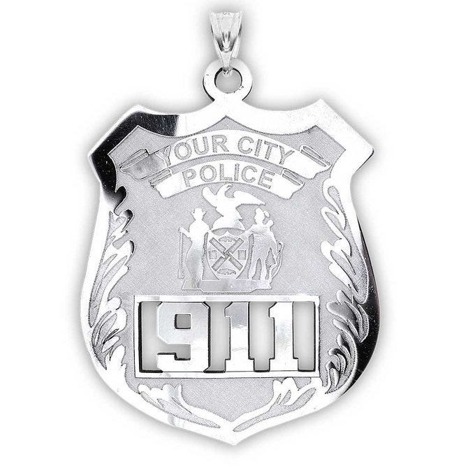 Personalized Police Badge with Any Number & Department