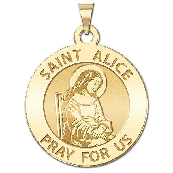 Saint Alice Round Religious Medal