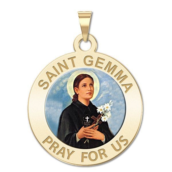 Saint Gemma Galgani Medal - Color Round