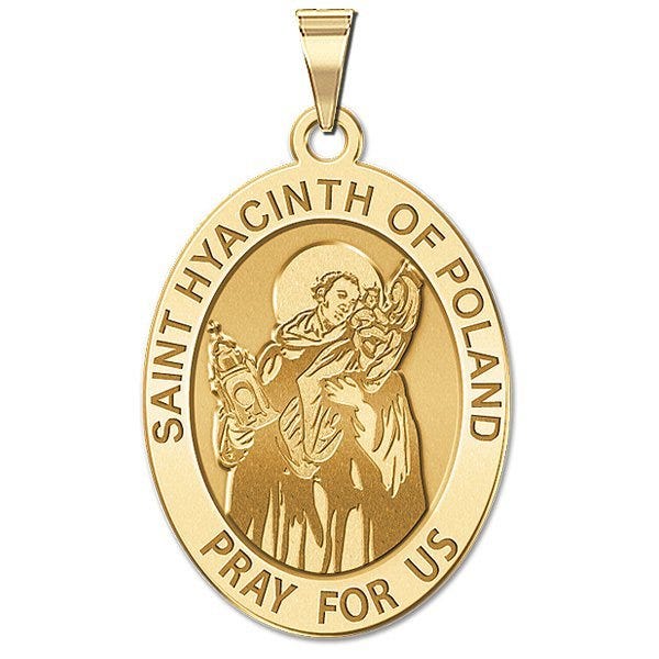 Saint Hyacinth of Poland OVAL Religious Medal