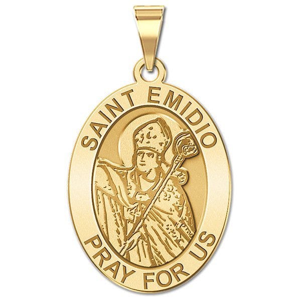 Saint Emidio Oval Religious Medal  "EXCLUSIVE"