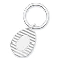 Engravable Sterling Silver Keychain - Sterling Silver 1 Inch Wide x 1 1/2 Inch Tall