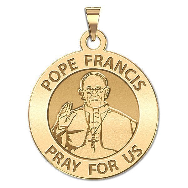 Pope Francis Religious Medal Round Laser Engraved "EXCLUSIVE"