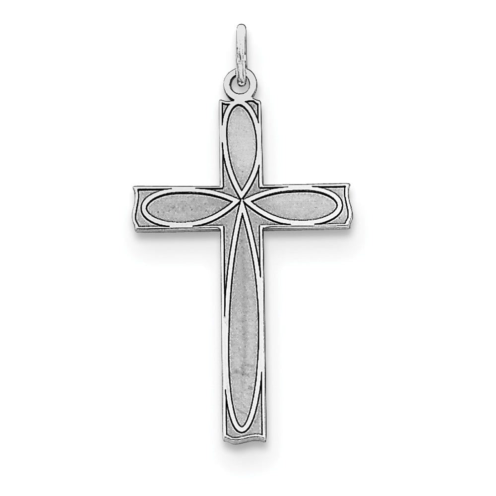 Sterling Silver Laser Designed Cross Pendant