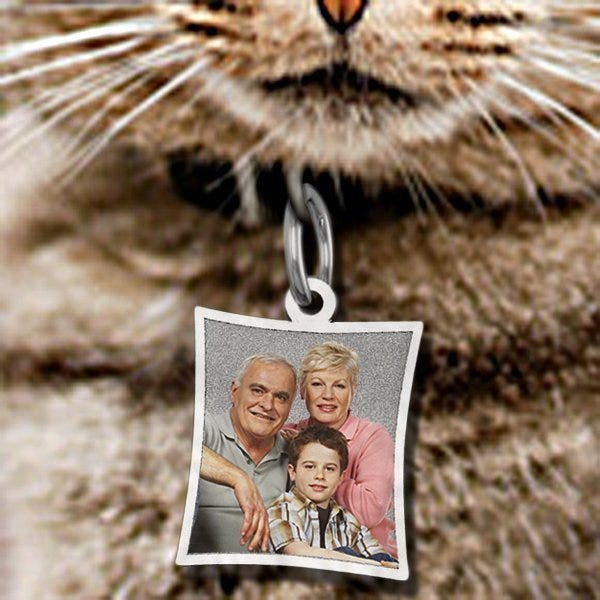 Pet's Curve Rectangle Picture Pendant