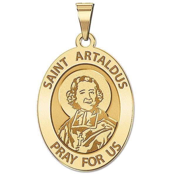 Saint Artaldus Religious Oval Medal "EXCLUSIVE"