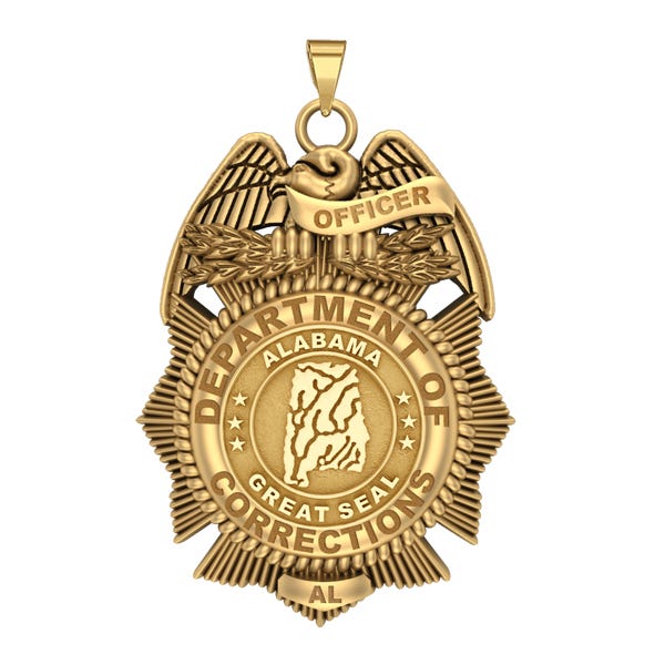Personalized Alabama Corrections Badge with Your Number