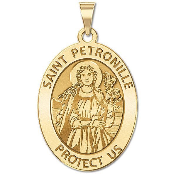 Saint Petronille Oval Religious Medal "EXCLUSIVE"