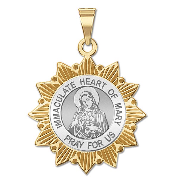 Immaculate Heart of Mary Two-Tone Sun Border