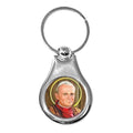 Stainless Steel Pope Saint John Paul II Color Keychain