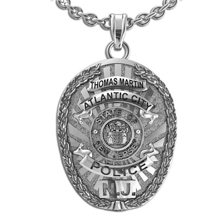 Personalized Atlantic City New Jersey Police Badge with Your Name & Department