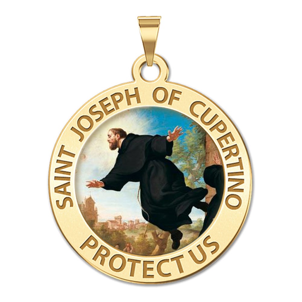 Saint Joseph of Cupertino Religious Medal Color