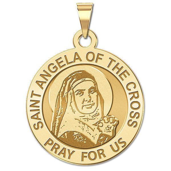 Saint Angela of the Cross Round Religious Medal "EXCLUSIVE"