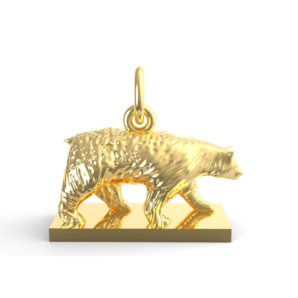 Polar Bear On Ice Charm