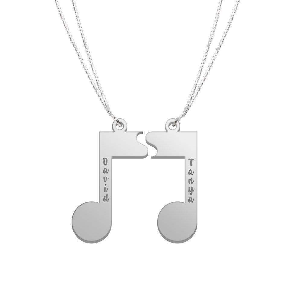 Split Music Note with Two Names