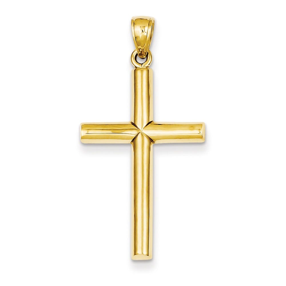 14k Hollow Cross Pendant