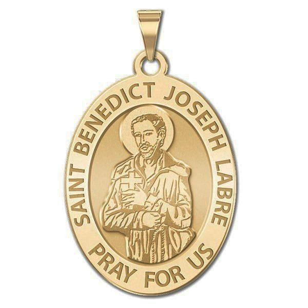 Saint Benedict Joseph Labre Oval Religious Medal