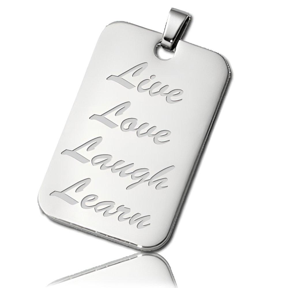 Engravable Stainless Steel Rectangular Dog Tag