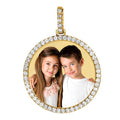 Large Diamond Round Pendant