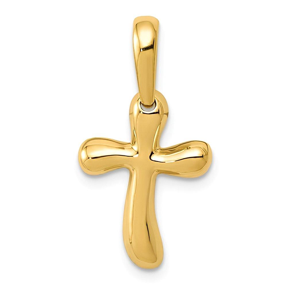 14k Small Freeform Cross