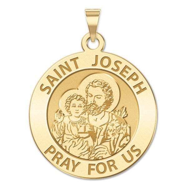 Saint Joseph Round Religious Medal