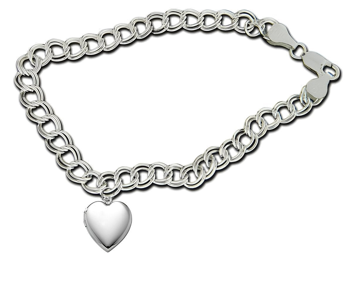 Silver "Sweetheart" Locket Bracelet