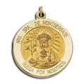 14K Yellow Gold Our Lady of Montserrate Religious Medal