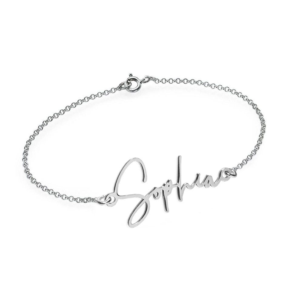 Exclusive Personalized Modern Script Name Anklet / Ankle Bracelet - Adjustable Size