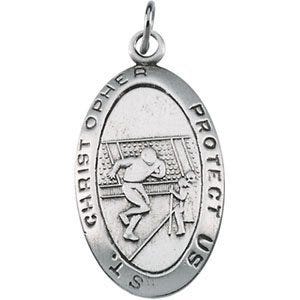 St. Christopher Football Pendant