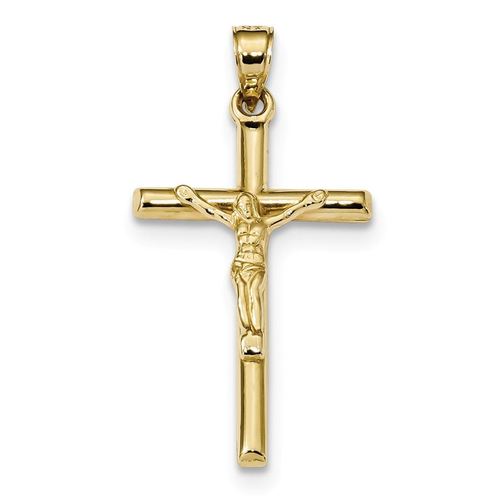 10k Hollow Crucifix Pendant